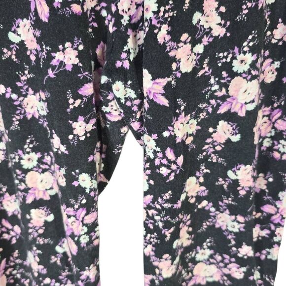 Victoria's Secret Floral Leggings Black & Pink Size Med - Picture 5 of 9